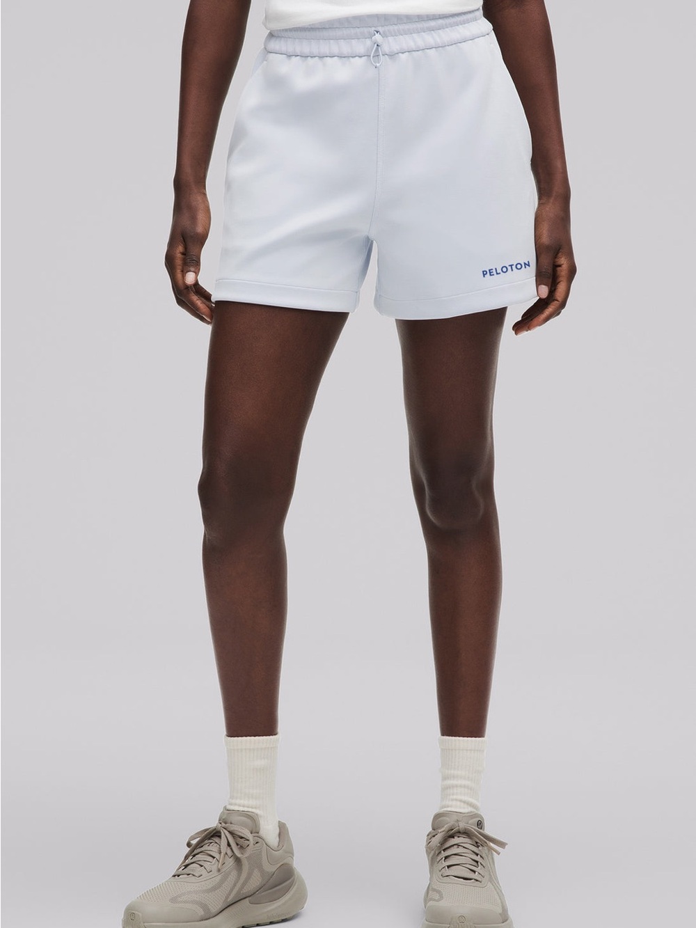 Peloton lululemon athletica Softstreme High rise shorts Pale Blue